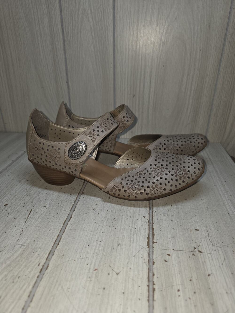 Rieker Antistress Mirjam Women Comfort Mary Jane Pumps Whitekiesel Sz 9